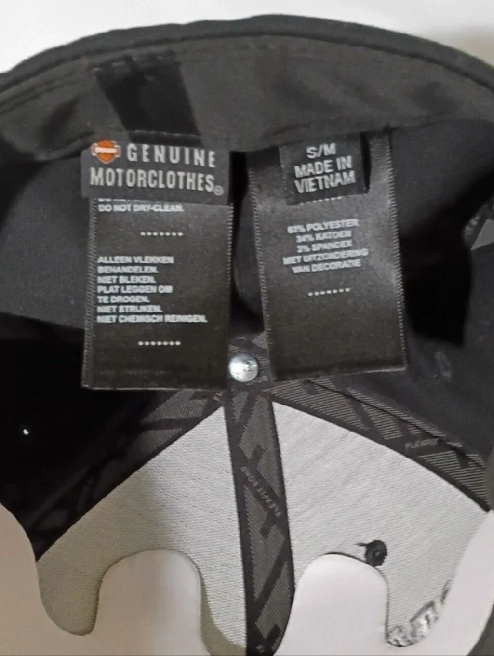 Harley-Davidson Black Delta Tech Cap with White Embroidered Logo Size S/M New